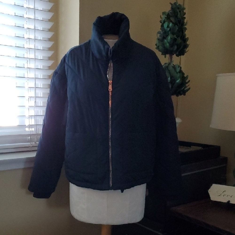 Women's Ci Sono Outerwear Navy Quilted Jacket